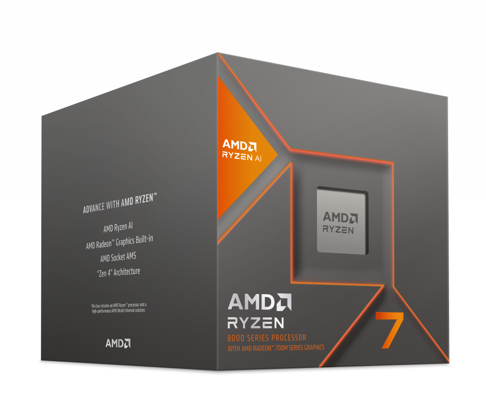 Procesador AMD Ryzen 7 8700G con AMD Radeon Graphics, Socket AM5, 5.10GHz, 8 Núcleos, 16MB Caché - Incluye Disipador