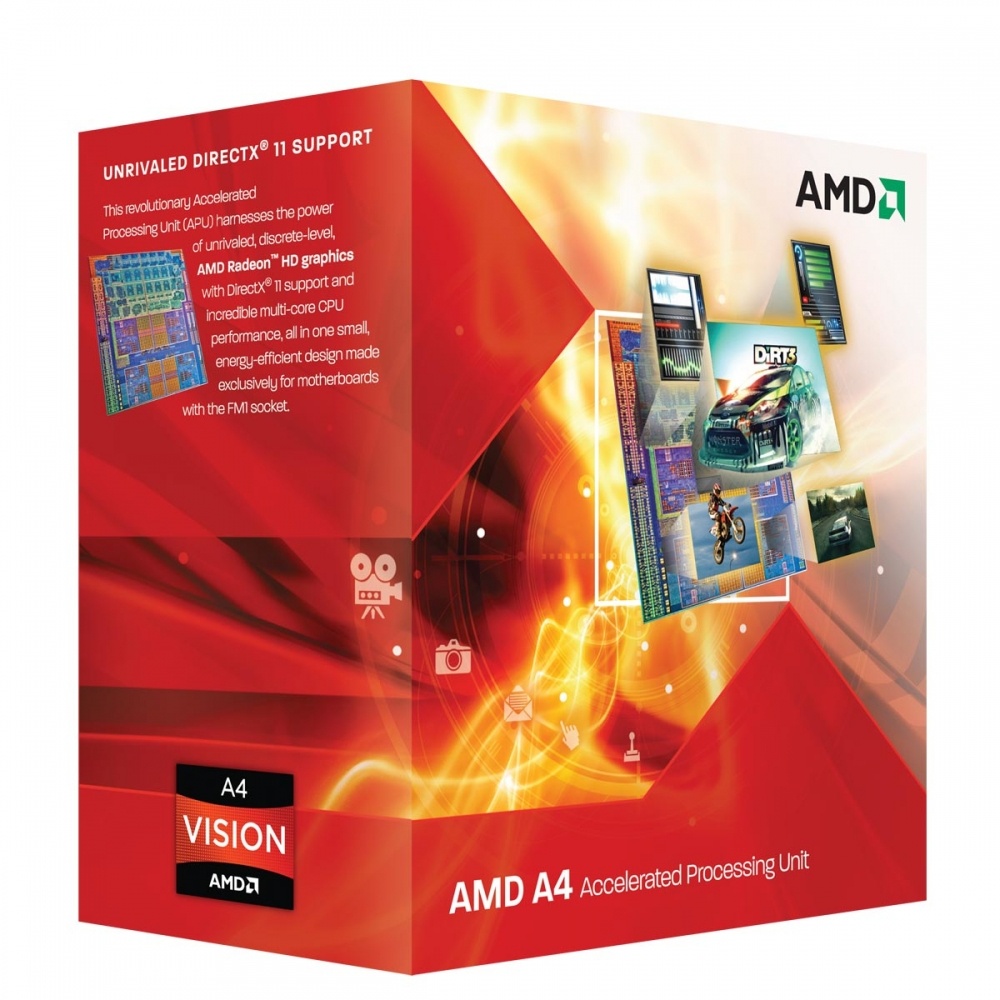 Procesador AMD A4-3400, FM1 uPGA, 2.70GHz, 1MB L3 Cache