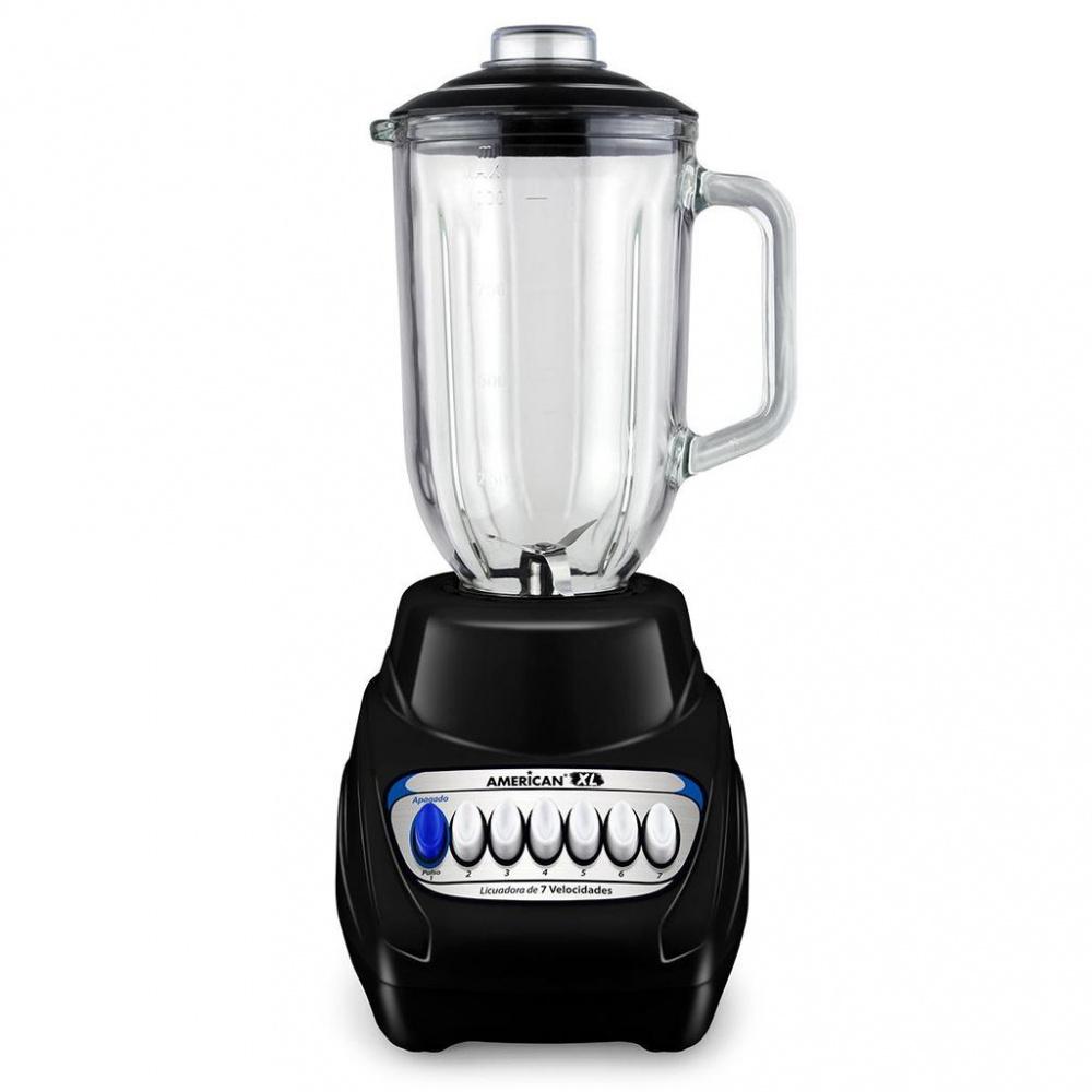 American Licuadora XL 1017, 1 Litro, 7 Velocidades, Negro