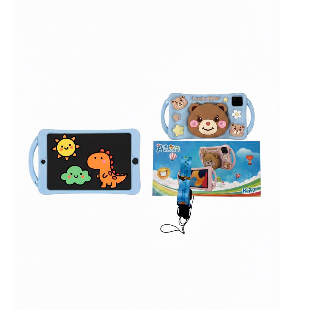 Tablet Amschel para Niños K77 7" 1280x720, 64GB, 4GB RAM, Android 13, Azul