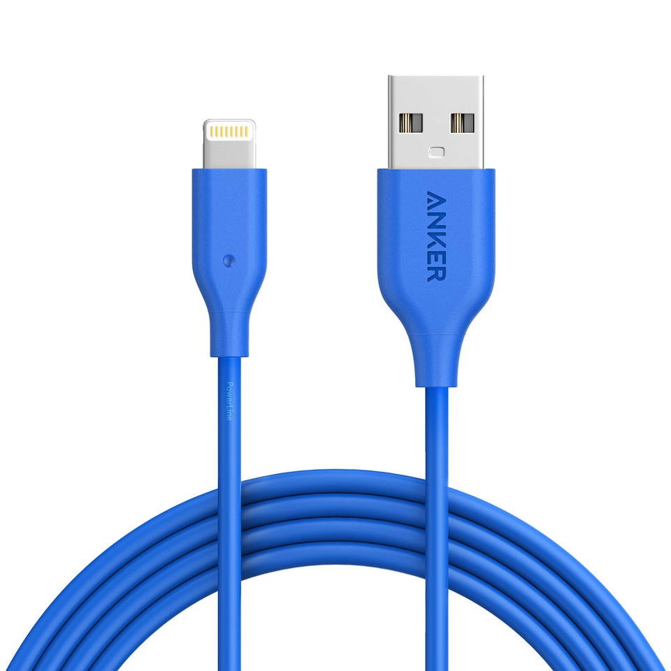Anker Cable PowerLine  USB Macho - Lightning Macho, 1.8 Metros, Azul