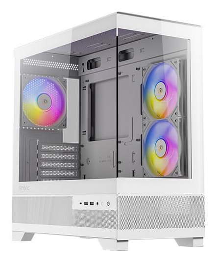 Gabinete Antec CX500m ARGB, Mini-Tower, Micro-ATX/Mini-ITX, USB 3.0, sin Fuente, 3 Ventiladores Instalados, Blanco