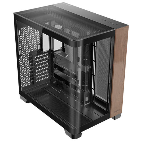 Gabinete Antec C8 Curve Wood, Full Tower, ATX/EATX/Micro-ATX/Mini-ITX, USB 3.0, sin Fuente, sin Ventiladores Instalados, Negro