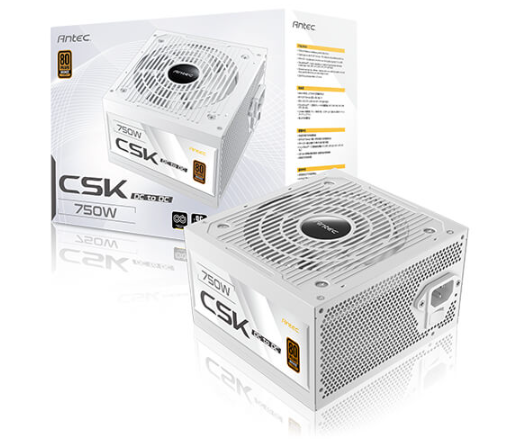 Fuente de Poder Antec CSK750 DC 80 PLUS Bronze ATX, 24-pin ATX, 12VHPWR, 120mm, 750W