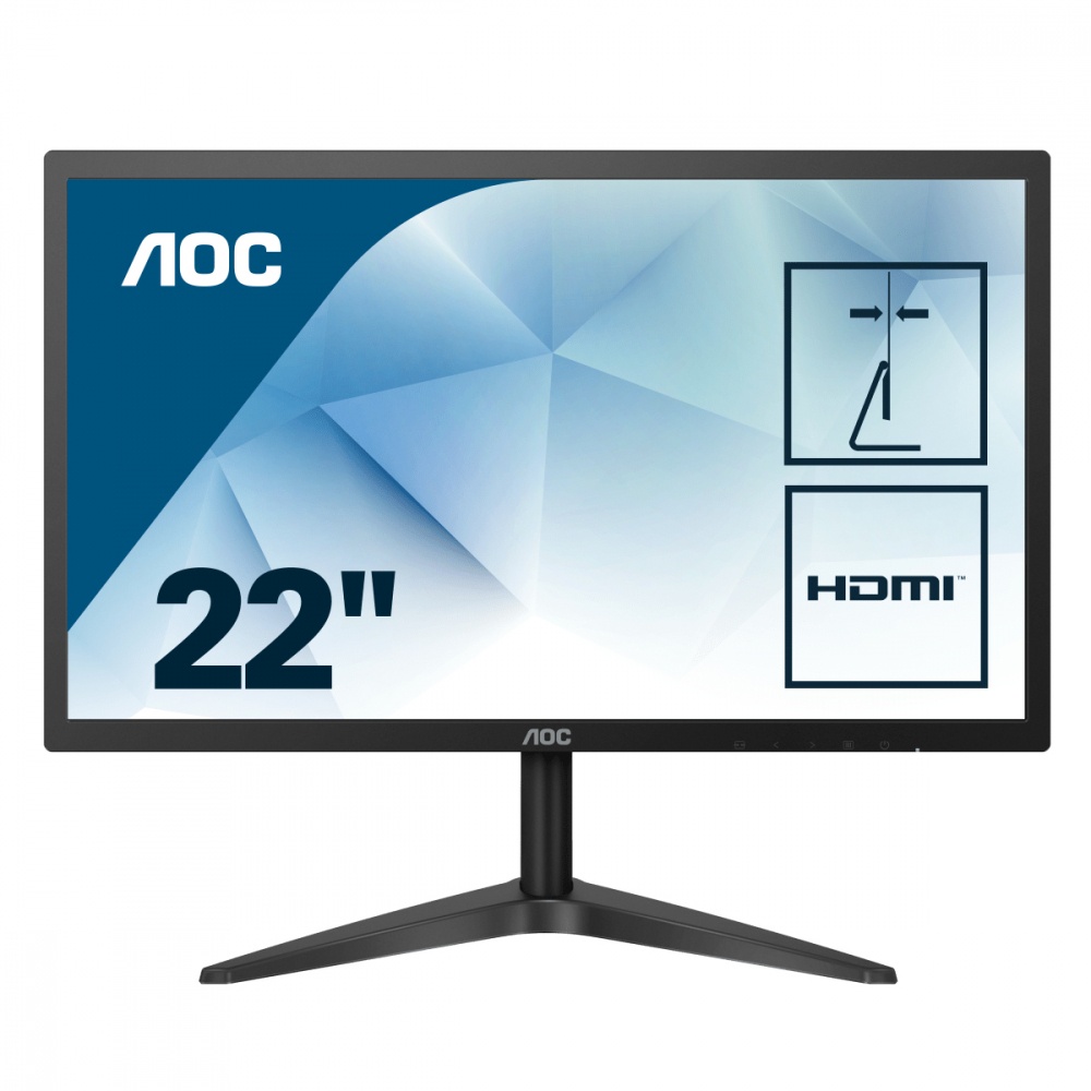 Monitor AOC 22B1HS LED 21.5", Full HD, HDMI, Negro