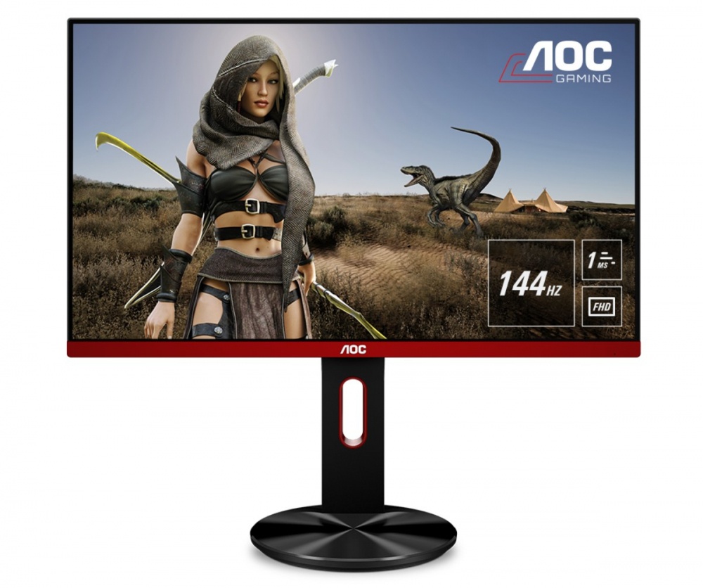 Monitor Gamer AOC G2590PX LED 24.5'', Full HD, FreeSync, 144Hz, HDMI, Bocinas Integradas (2 x 4W), Negro/Rojo