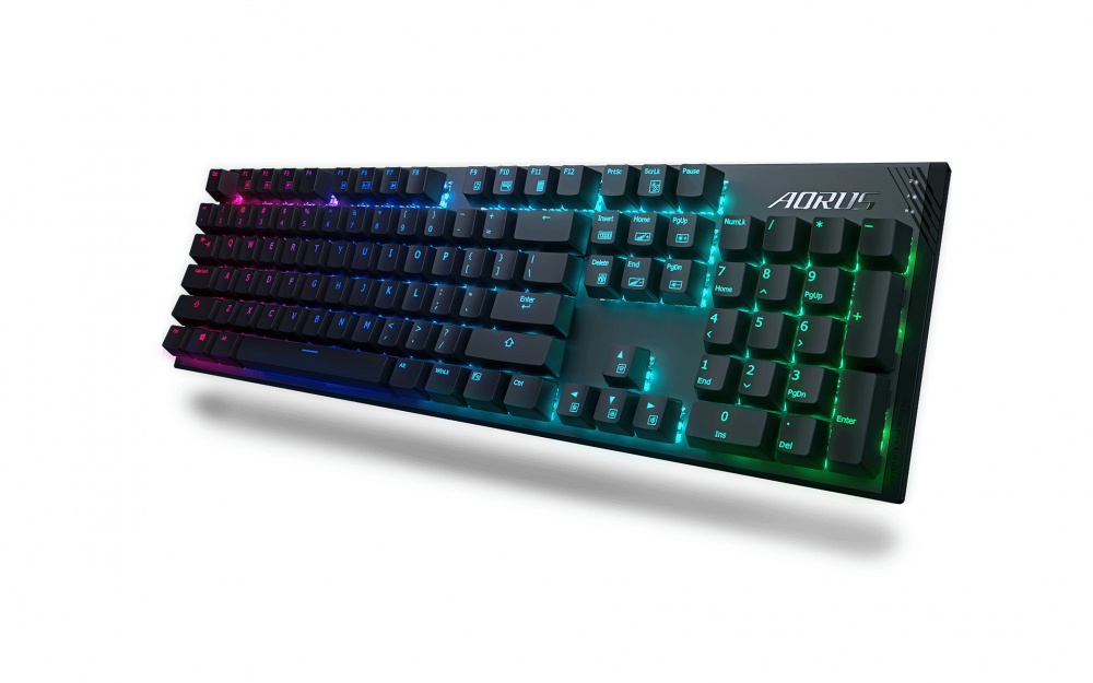 Teclado Gamer AORUS K1 RGB, Teclado Mecánico, Cherry MX Red, Alámbrico, Negro (Inglés)