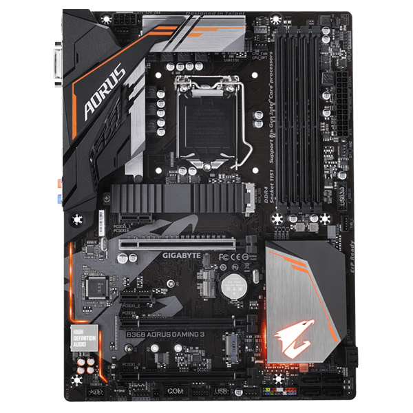 Tarjeta Madre AORUS ATX B360 GAMING 3, S-1151, Intel B360 Express, HDMI, 64GB DDR4 para Intel ― Compatibles solo con 8va y/o  9va Generación (Revisar modelos aplicables)