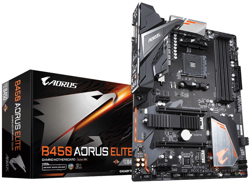 Tarjeta Madre AORUS ATX B450 AORUS ELITE (rev. 1.0), S-AM4, AMD B450, HDMI, 64GB DDR4 para AMD ― Requiere Actualización de BIOS para Ryzen Serie 5000