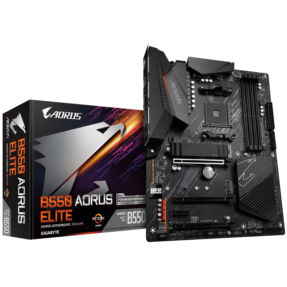 Tarjeta Madre AORUS ATX B550 ELITE, S-AM4, AMD B550, HDMI, 128GB DDR4 para AMD — Requiere Actualización de BIOS para la Serie Ryzen 5000