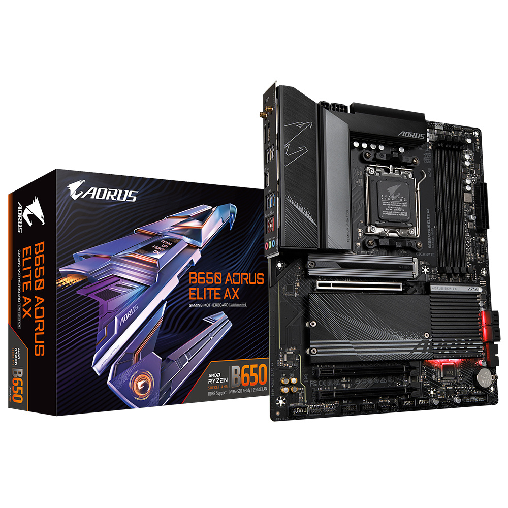 Tarjeta Madre AORUS B650 AORUS ELITE AX, ATX, Socket AM5, AMD B650, 128GB DDR5, HDMI/DP para AMD