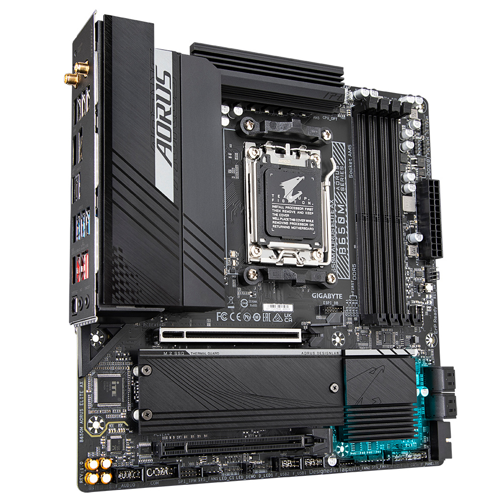 Tarjeta Madre AORUS B650M AORUS ELITE AX, Micro-ATX, Socket AM5, AMD B650, 128GB DDR5, HDMI/DP para AMD