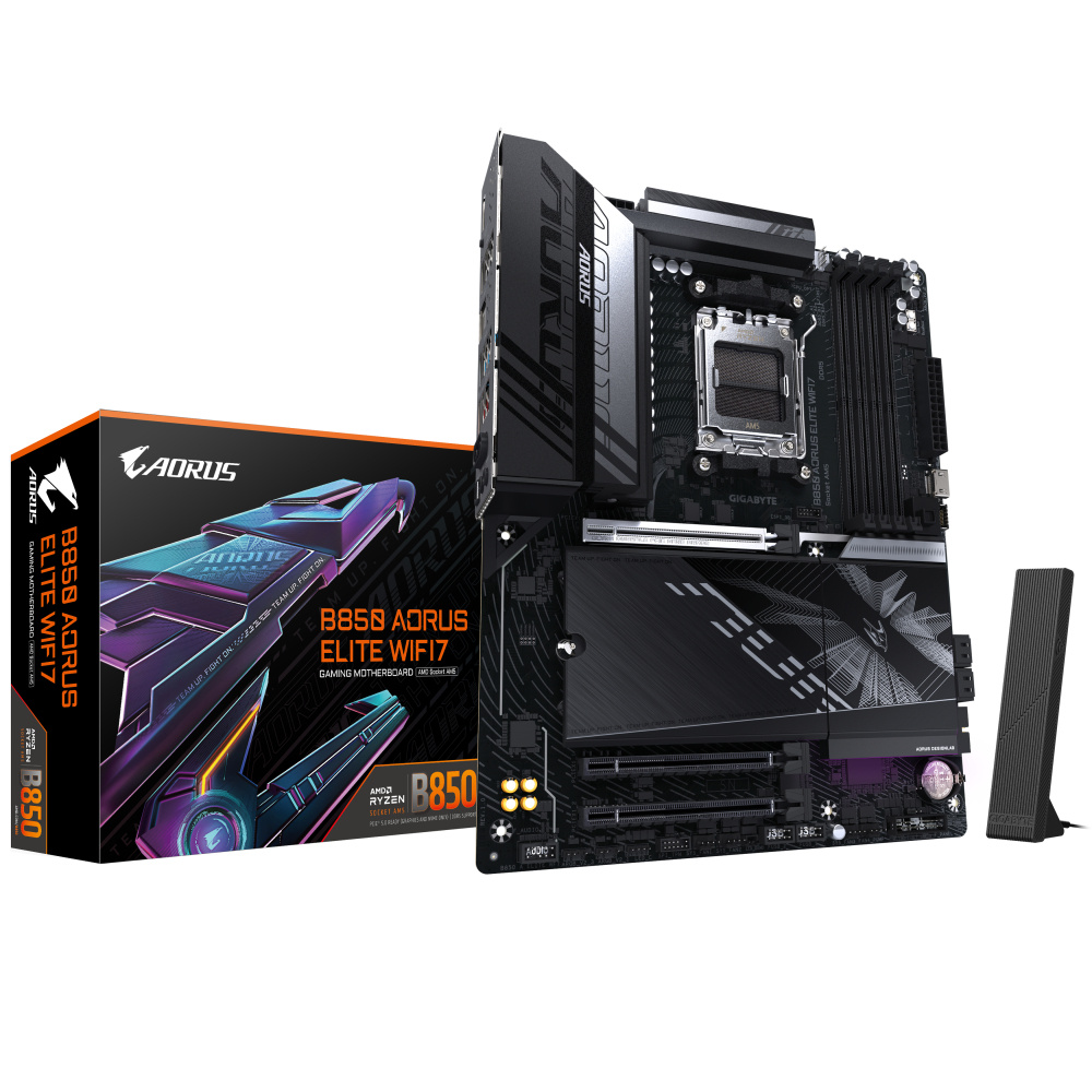 Tarjeta Madre AORUS B850 AORUS ELITE WIFI7, ATX, Socket AM5, AMD B850, 256GB DDR5, HDMI/DP para AMD