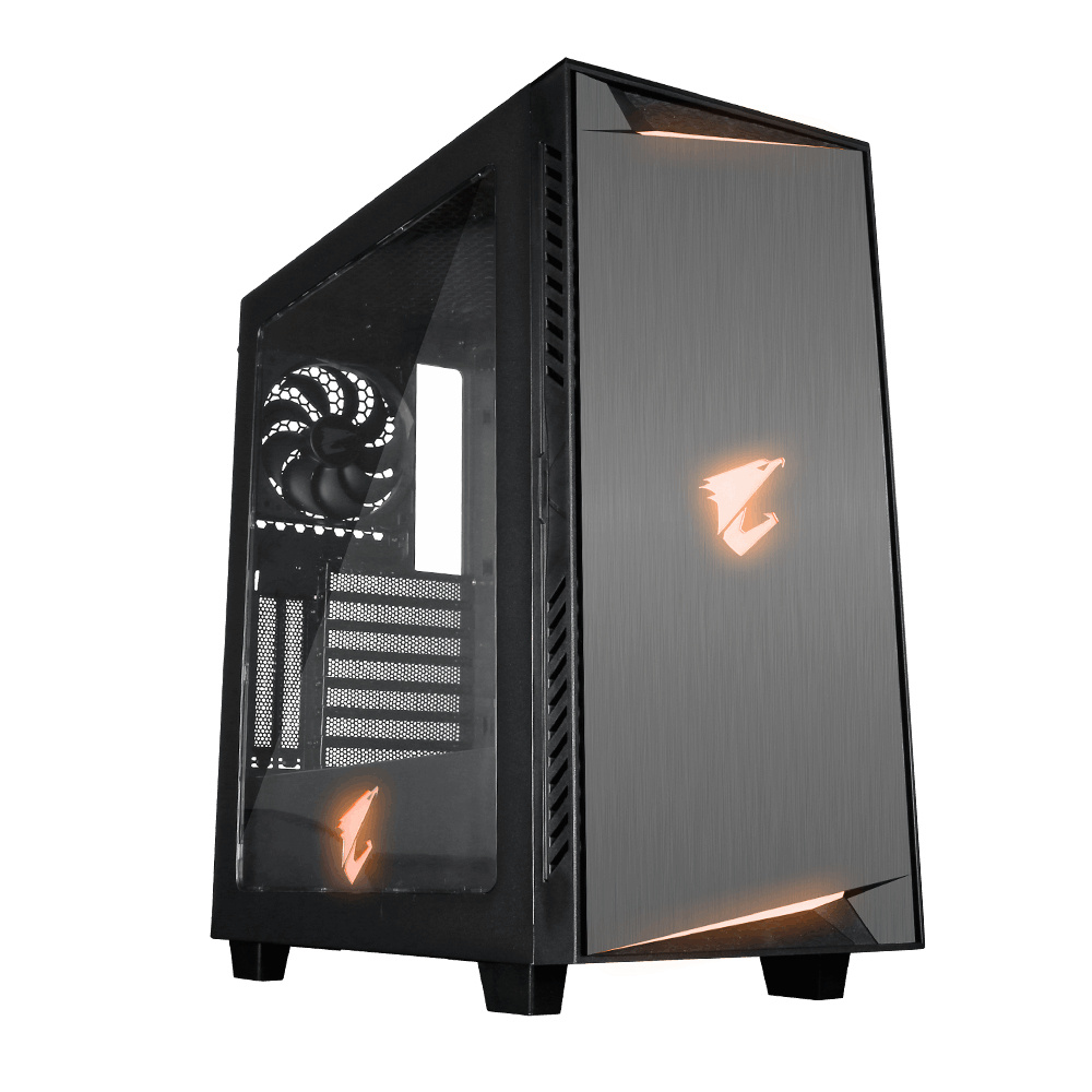 Gabinete AORUS AC300W con Ventana LED RGB, Midi-Tower, ATX/Micro-ATX/Mini-ATX, USB 3.0, sin Fuente, Negro