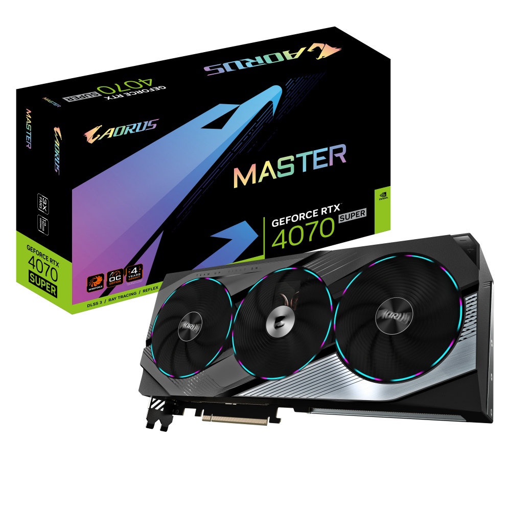Tarjeta de Video AORUS NVIDIA GeForce RTX 4070 SUPER MASTER 12G, 12GB 192-bit GDDR6X, PCI Express 4.0