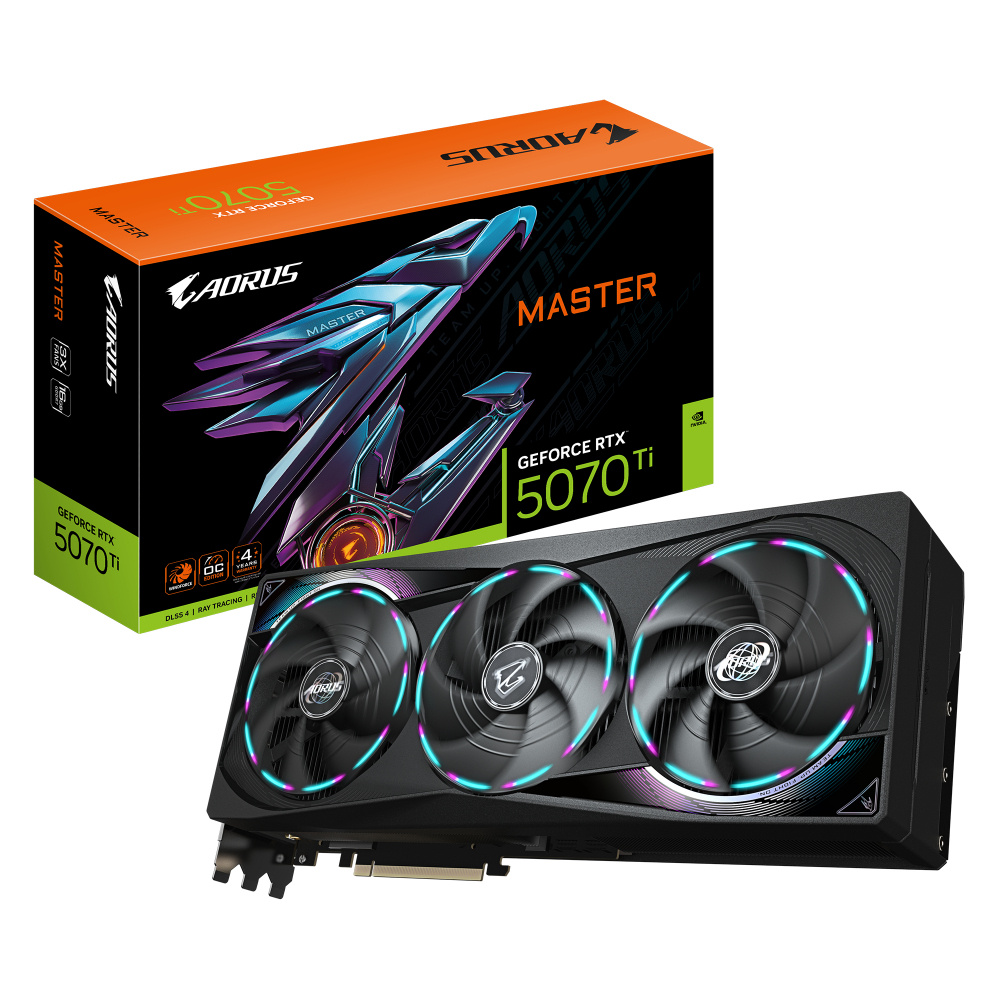 Tarjeta de Video AORUS NVIDIA GeForce RTX 5070 Ti Master OC, 16GB 256-bit GDDR7, PCI Express x16 5.0 