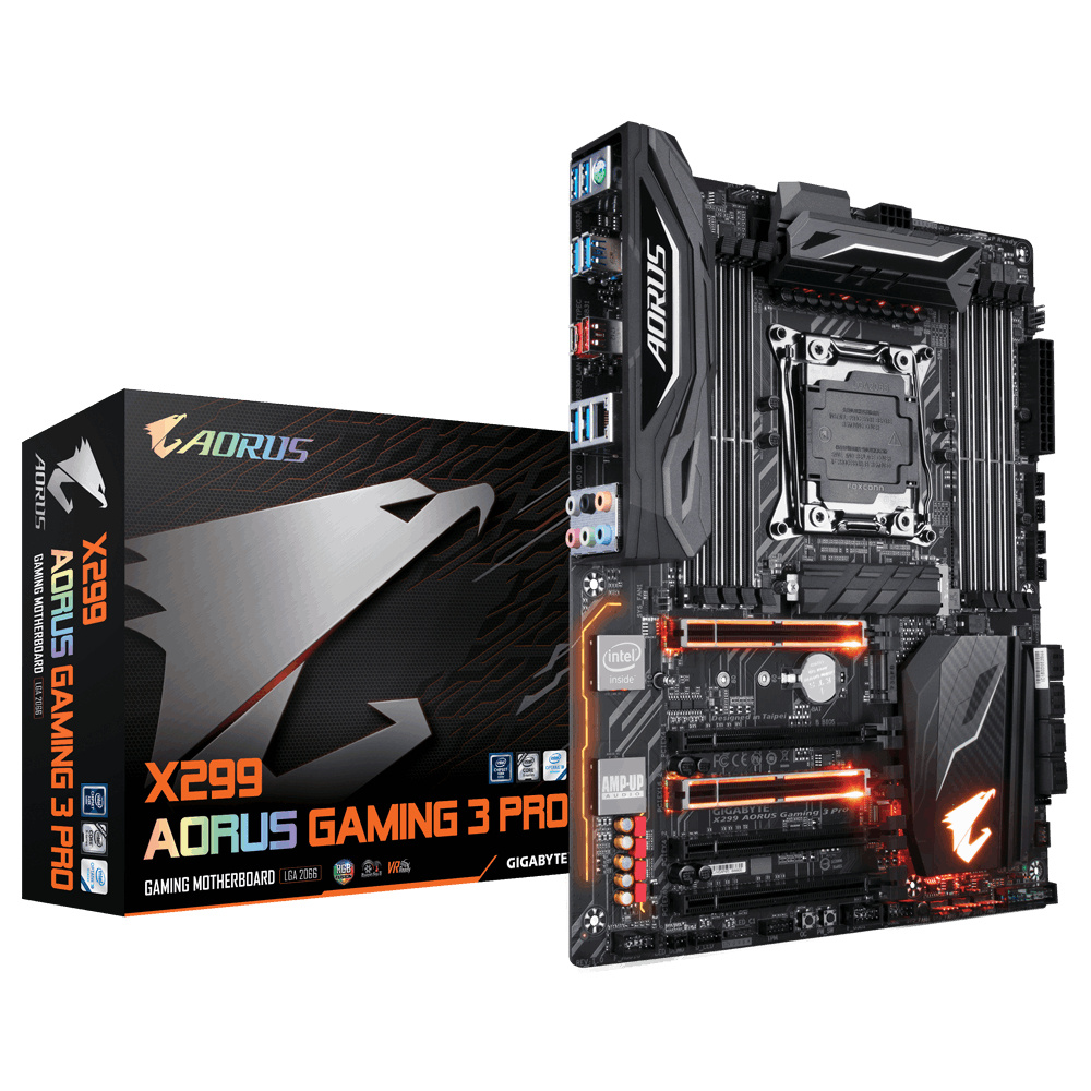 Tarjeta Madre AORUS ATX X299 Gaming 3 Pro, S-2066, Intel X299, 128GB DDR4 para Intel