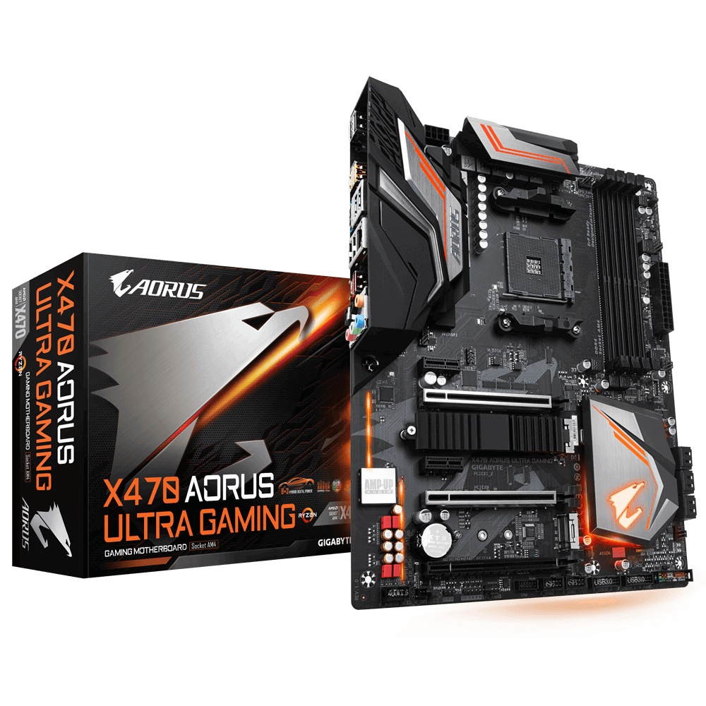 Tarjeta Madre AORUS X470 ULTRA GAMING, S-AM4, AMD X470, HDMI, 64GB DDR4 para AMD
