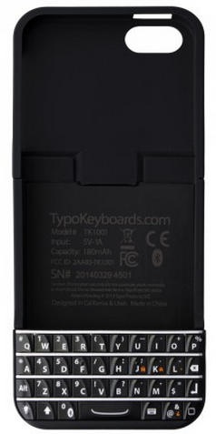 Apparatejo Funda con Teclado para iPhone 5/5s, Negro