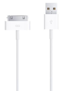 Apple Cable USB A Macho - 30-pin Macho, Blanco, para iPod/iPhone/iPad