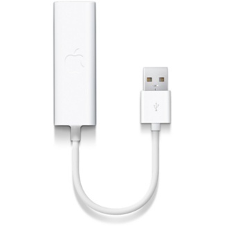 Apple Adaptador USB A Macho - Ethernet Hembra, RJ-45, Blanco, para MacBook Air/Pro