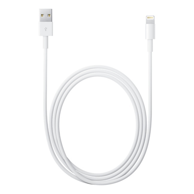 Apple Cable USB 2.0 A Macho - Lightning Macho, 2 Metros, Blanco