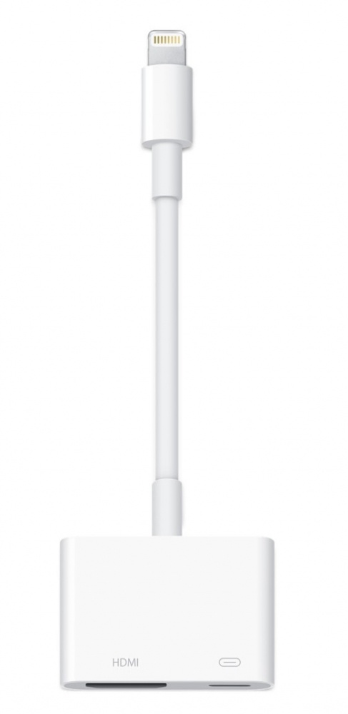 Apple Adaptador Lightning Macho - HDMI/Lightning Macho, 7.5cm, Blanco, para iPod/iPhone/iPad