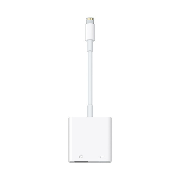 Apple Adaptador Lightning Macho - USB-C Hembra, 7cm, Blanco, para iPod/iPhone/iPad