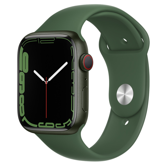 Apple Watch Series 7 GPS + Cellular, Caja de Aluminio Color Verde de 45mm, Correa Deportiva Verde