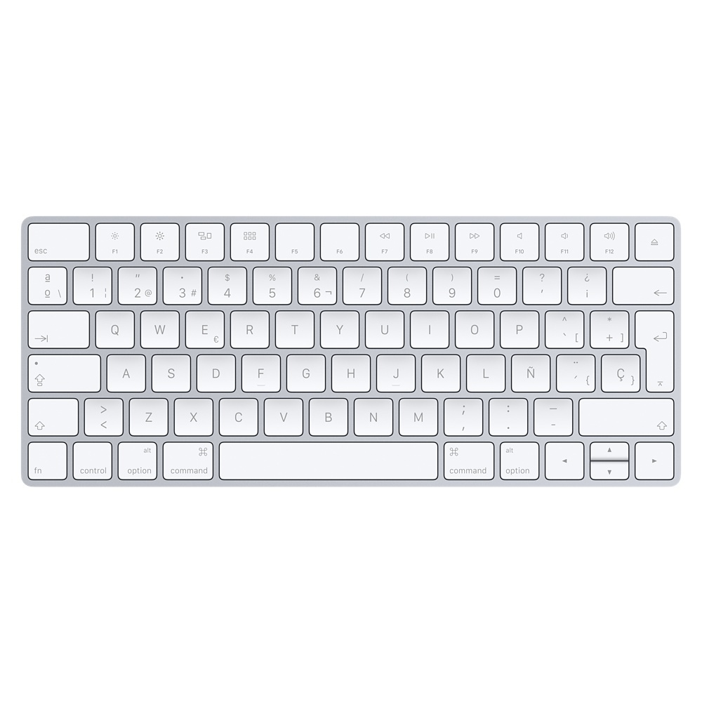 Apple Magic Keyboard, Bluetooth, Inalámbrico, Plata/Blanco (Español)