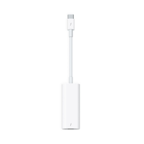 Apple Adaptador Thunderbolt 3 USB-C Macho - Thunderbolt 2 Hembra, Blanco, para MacBook