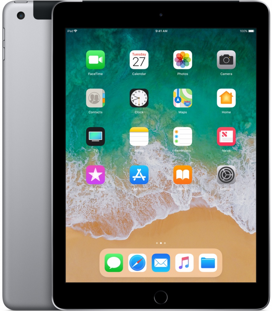 Apple iPad Retina 9.7", 128GB, Wi-Fi + Cellular, Gris Espacial (Mayo 2018)