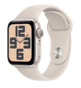 Apple Watch SE 2 GPS, Caja de 40 mm Aluminio Color Blanco Estelar, Correa Deportiva S/M Color Blanco Estelar