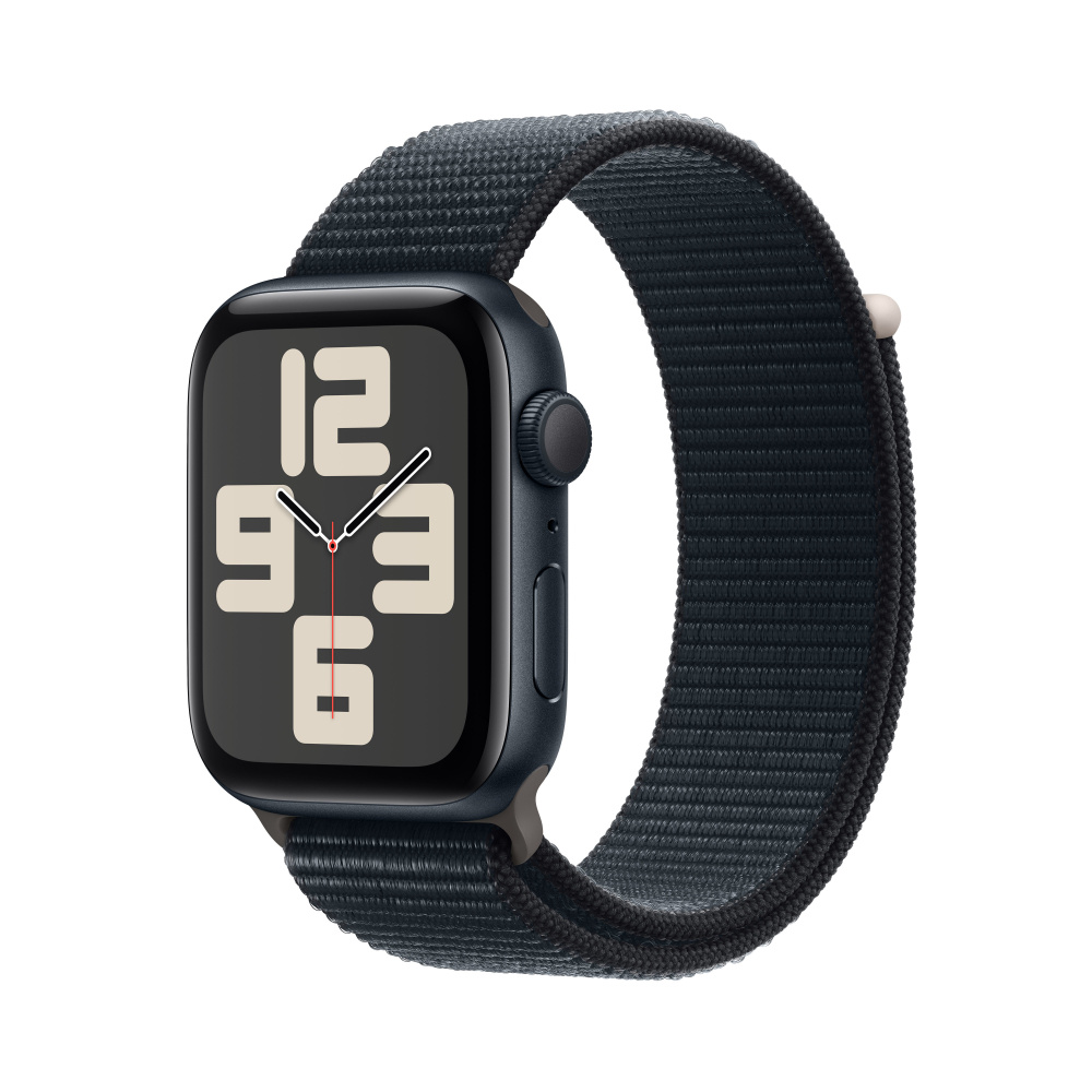 Apple Watch SE 2 GPS, Caja de Aluminio Color Medianoche de 44mm, Correa Deportiva Color Medianoche
