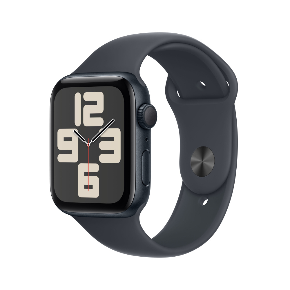 Apple Watch SE 2 GPS, Caja de 44 mm Aluminio Color Negro, Correa Deportiva M/L Color Negro