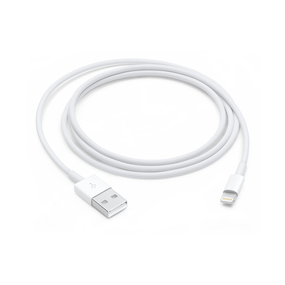 Apple Cable de Carga Lightning Macho - USB A Macho, 1 Metro, Blanco, para iPod/iPhone/iPad