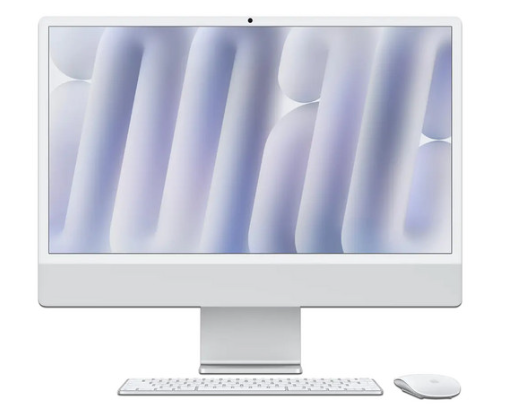 Apple iMac Retina 24", Z1EH00071, Apple M4 (CPU 10 Núcleos y GPU 10 Núcleos), 16GB, 256GB, Plata