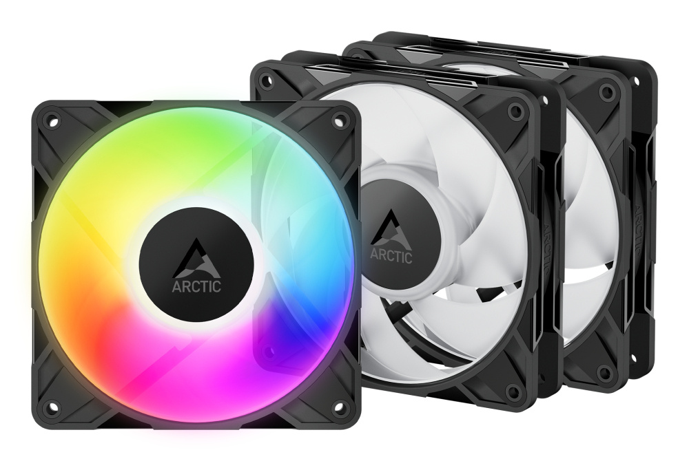 Ventilador Arctic Cooling P12 PRO, 3x 120mm, 3000RPM, ARGB, Negro