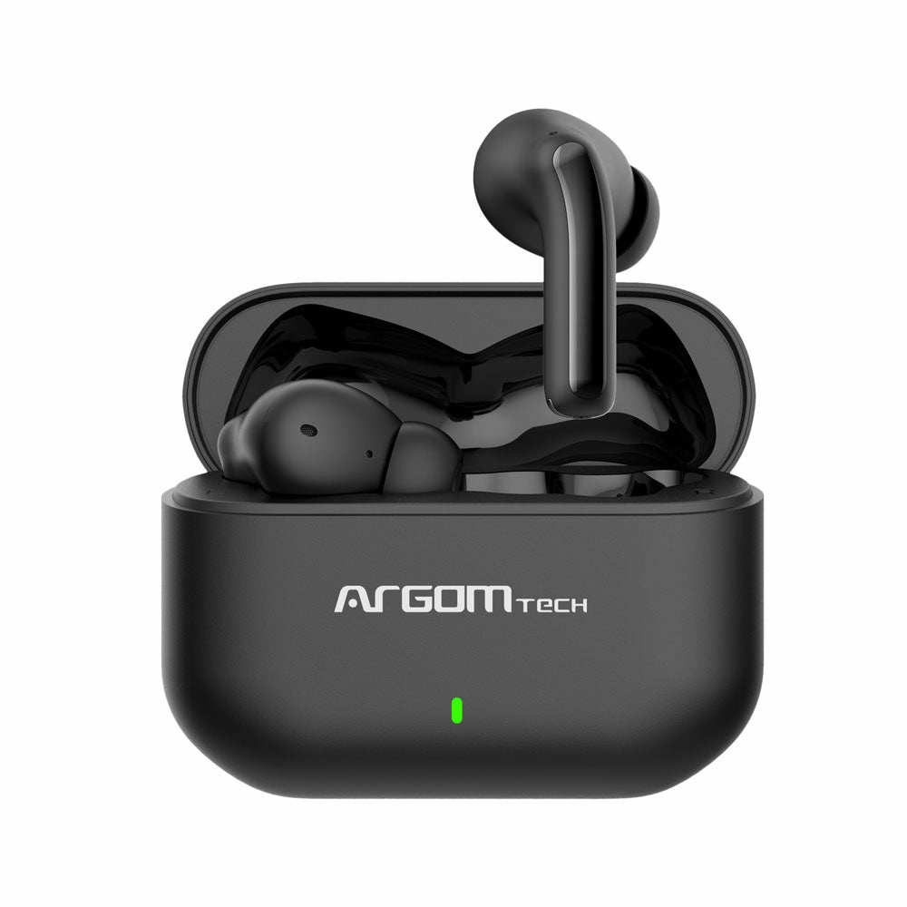 Argomtech Audífonos Intrauriculares con Micrófono Skeipods E85, Bluetooth, Inalámbrico, Negro