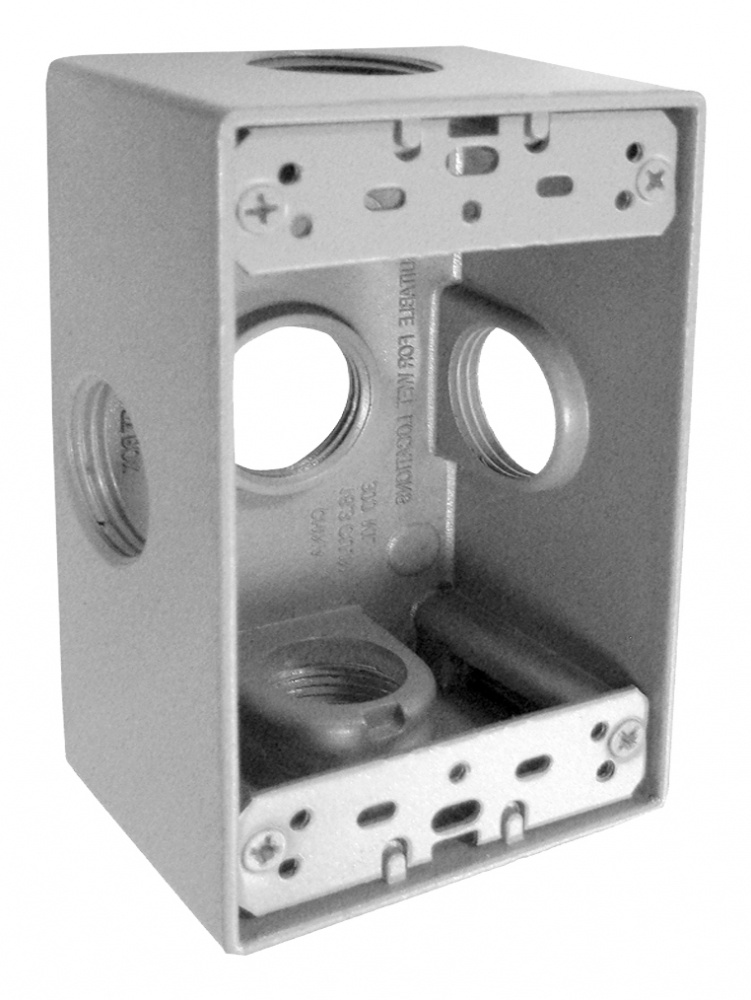 Argos Caja Eléctrica para Intemperie 9840040, 3/4", 5 Salidas, Gris