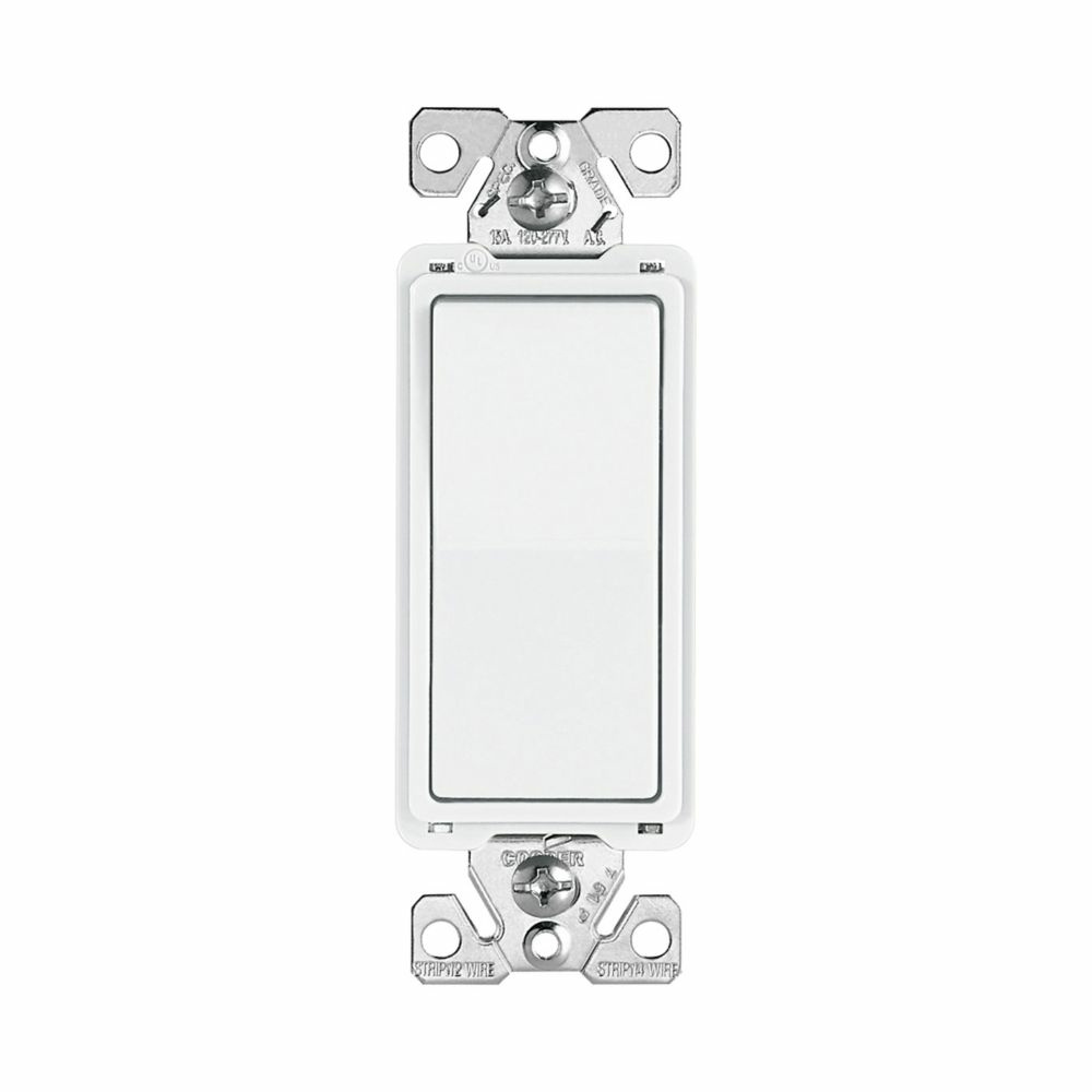 Arrow Hart Apagador Convencional 7601W-BOX, 120 - 277V, 15A, Blanco