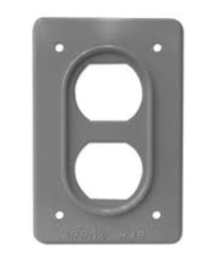 Arrow Hart Placa de Pared AH23, 2 Puertos, Gris