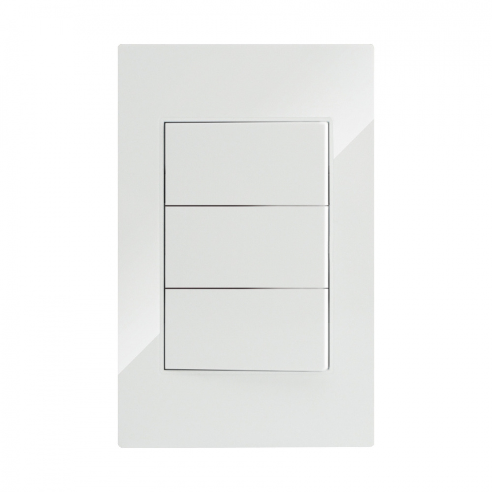 Artlite Apagador APL-203, 3 Botones, 90 - 260V, 15A, Blanco