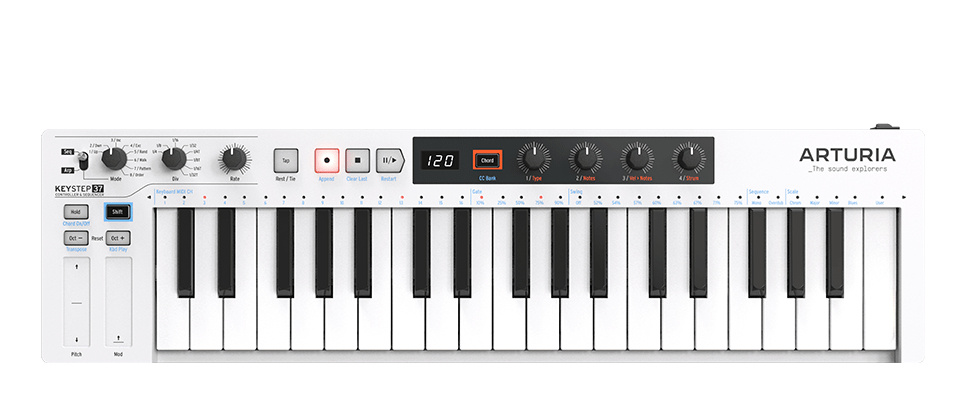 Arturia Teclado Controlador Keystep 37 WH, 37 Teclas, USB, Blanco