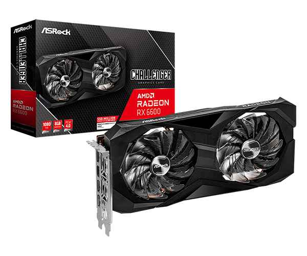 Tarjeta de Video ASRock AMD Radeon RX 6600 Challenger, 8GB 128-bit GDDR6, PCI Express 4.0 