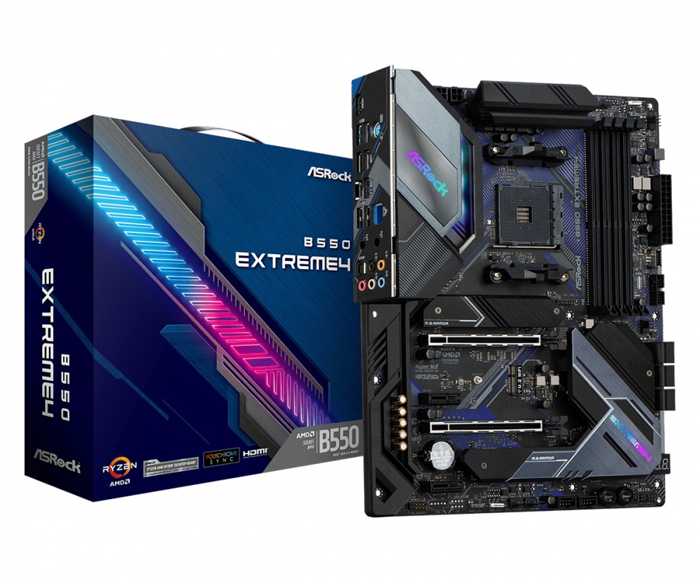 Tarjeta Madre ASRock ATX B550 Extreme4, S-AM4, AMD B550, HDMI, 128GB DDR4 para AMD ― No es Compatible con AMD Ryzen 5 3400G y Ryzen 3 3200G (Revisar Compatibilidades en la Página del Fabricante)