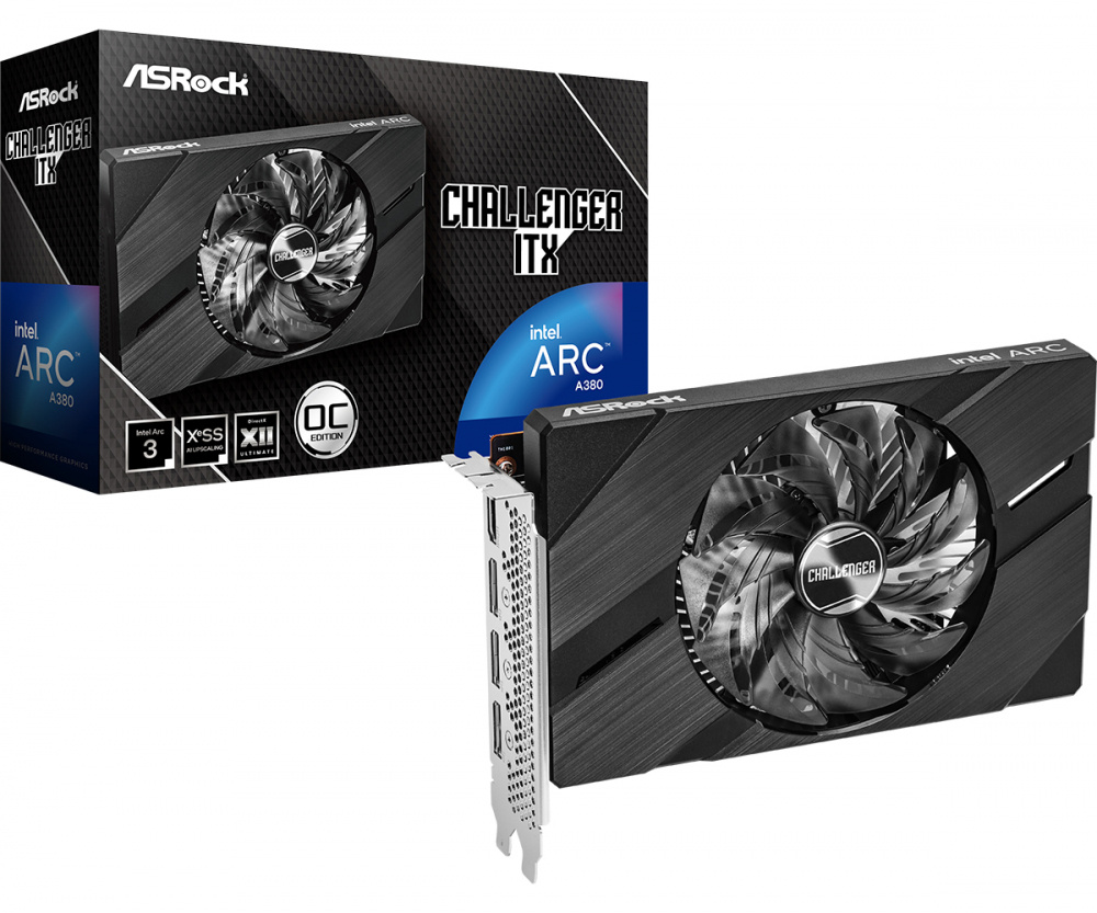 Tarjeta de Video ASRock Intel Arc A380 Challenger ITX 6GB OC, 6GB 96-Bit GDDR6, PCI Express 4.0