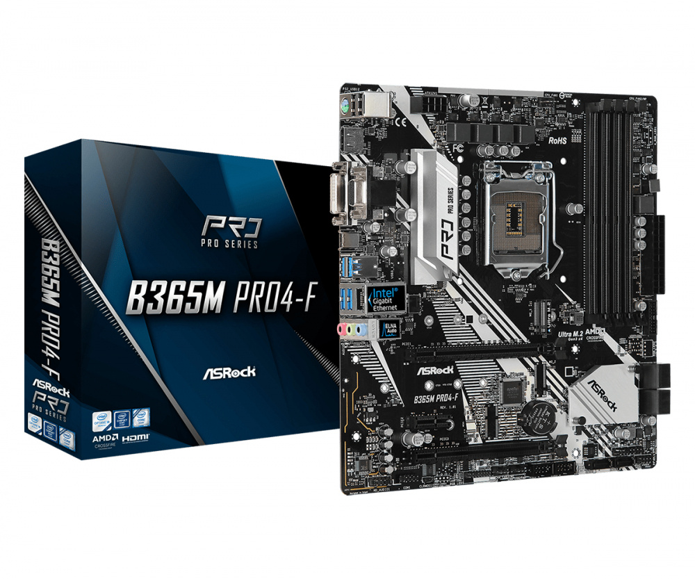 Tarjeta Madre ASRock Micro ATX B365M Pro4-F, S-1151, Intel B365, HDMI, 64GB DDR4 para Intel