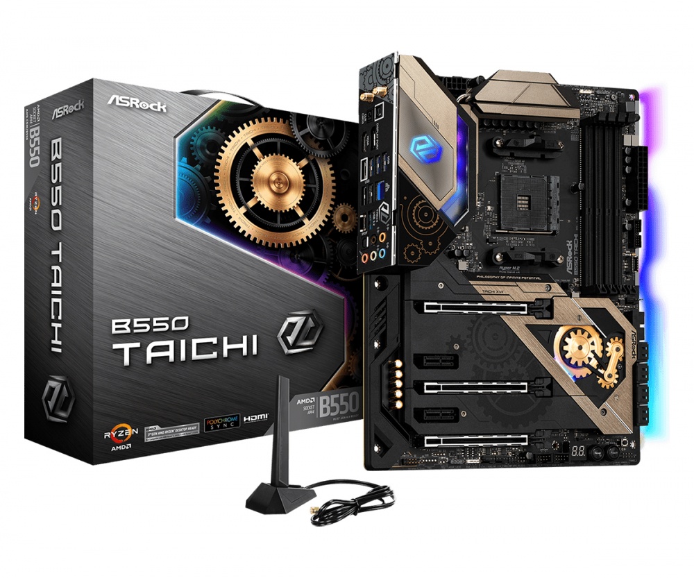 Tarjeta Madre ASRock ATX B550 TAICHI, S-AM4, AMD B550, HDMI, 128GB DDR4 para AMD ― No es Compatible con AMD Ryzen 5 3400G y Ryzen 3 3200G (Revisar Compatibilidades en la Página del Fabricante)