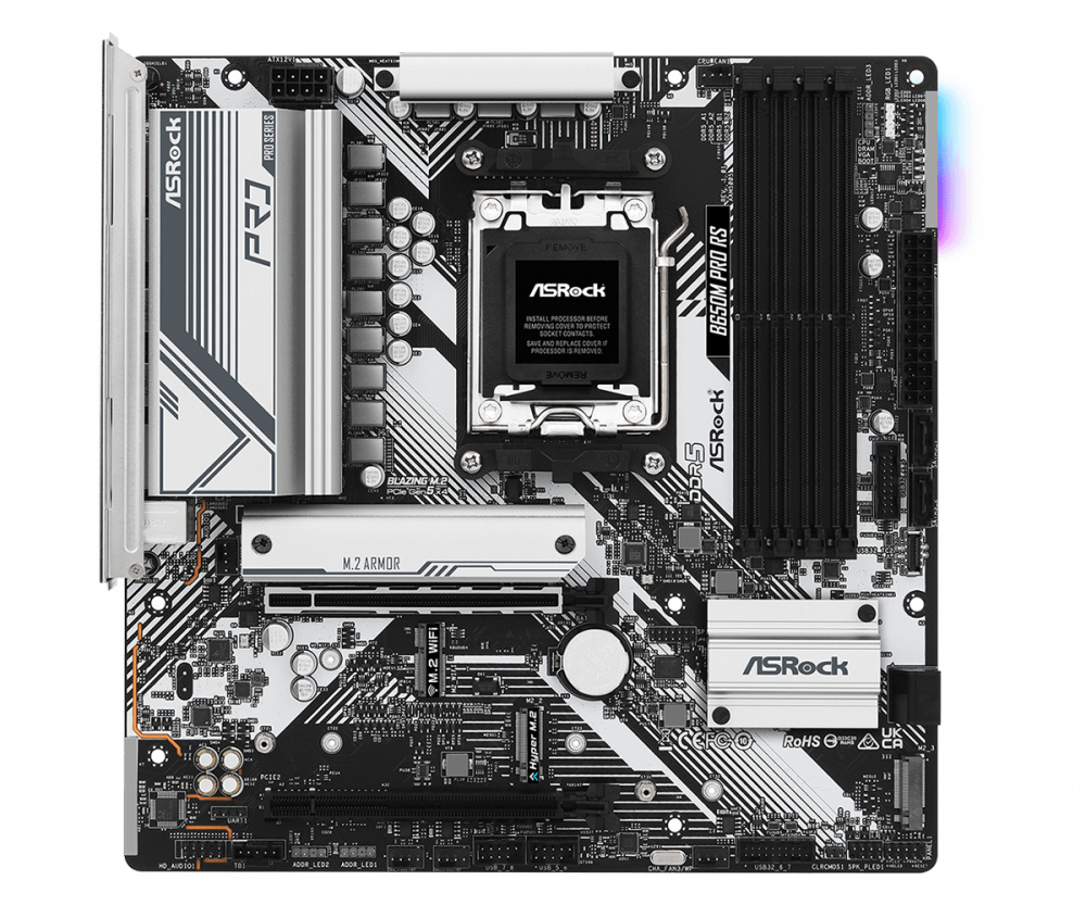 Tarjeta Madre ASRock Micro-ATX B650M Pro RS, S-AM5, AMD B650, HDMI, 192GB DDR5 para AMD